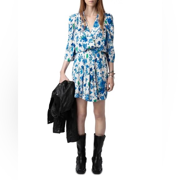 NAT Zadig & Voltaire RUZ mini floral garden dress M - Picture 2 of 10
